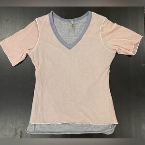 Pete Made in America 100% Cotton VNeck Shortsleeve Top *Excellent Cond* Size M